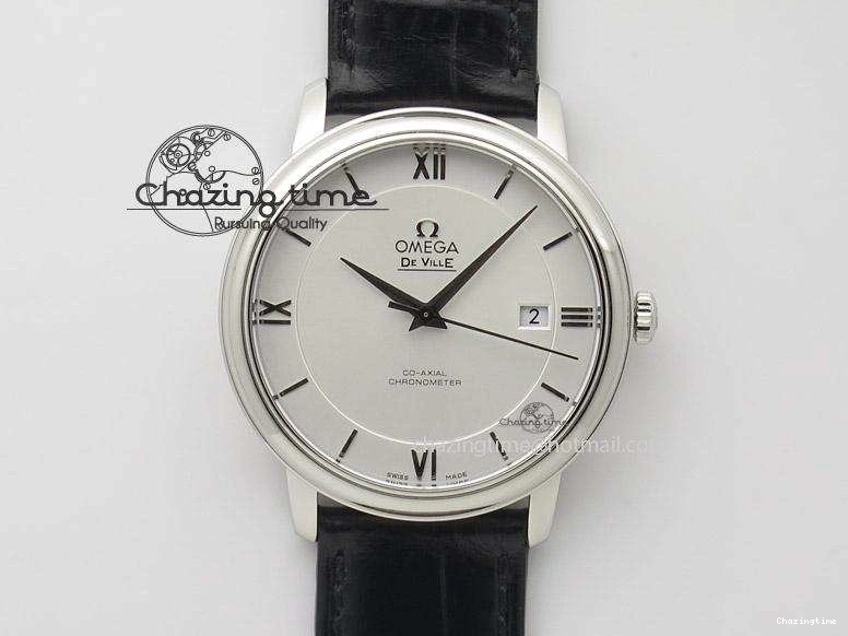 0501 Functional De Ville MK 1:1 Best Edition SS White Dial On Black Leather Strap A 8260
